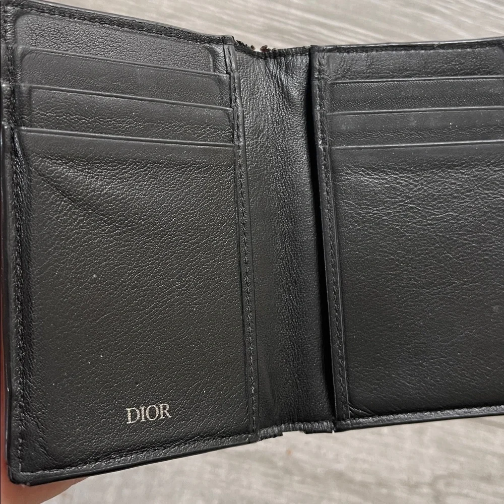 Dior vertical bifold dimaond cardholder